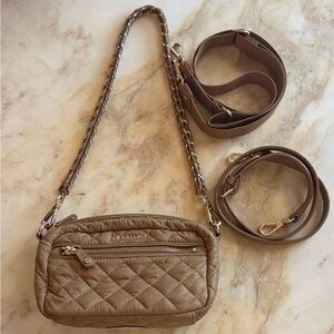 MZ Wallace Quilted Caramel Crossbody Bag